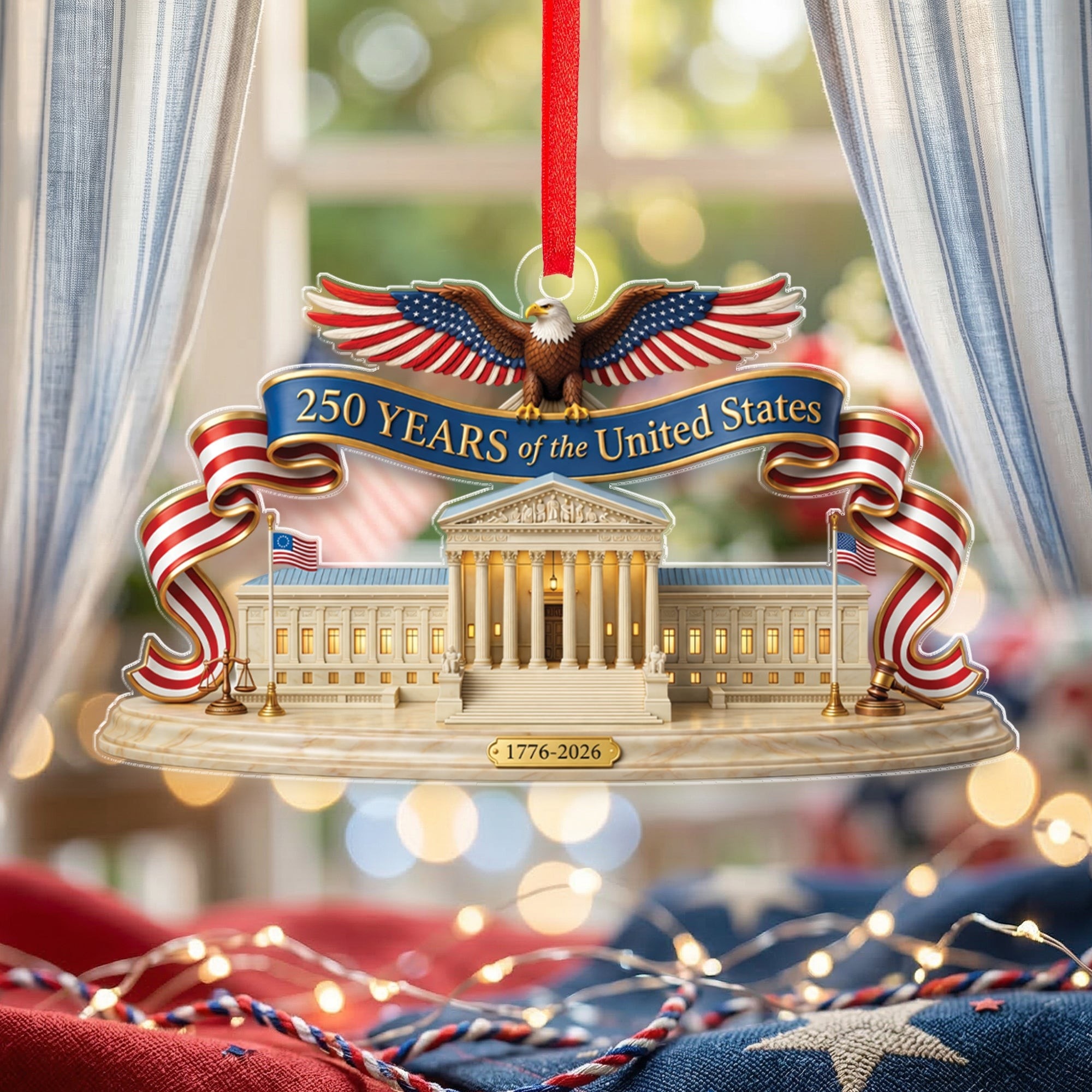 250 Years United States 1776-2026 Supreme Court Justice Eagle Acrylic Ornament