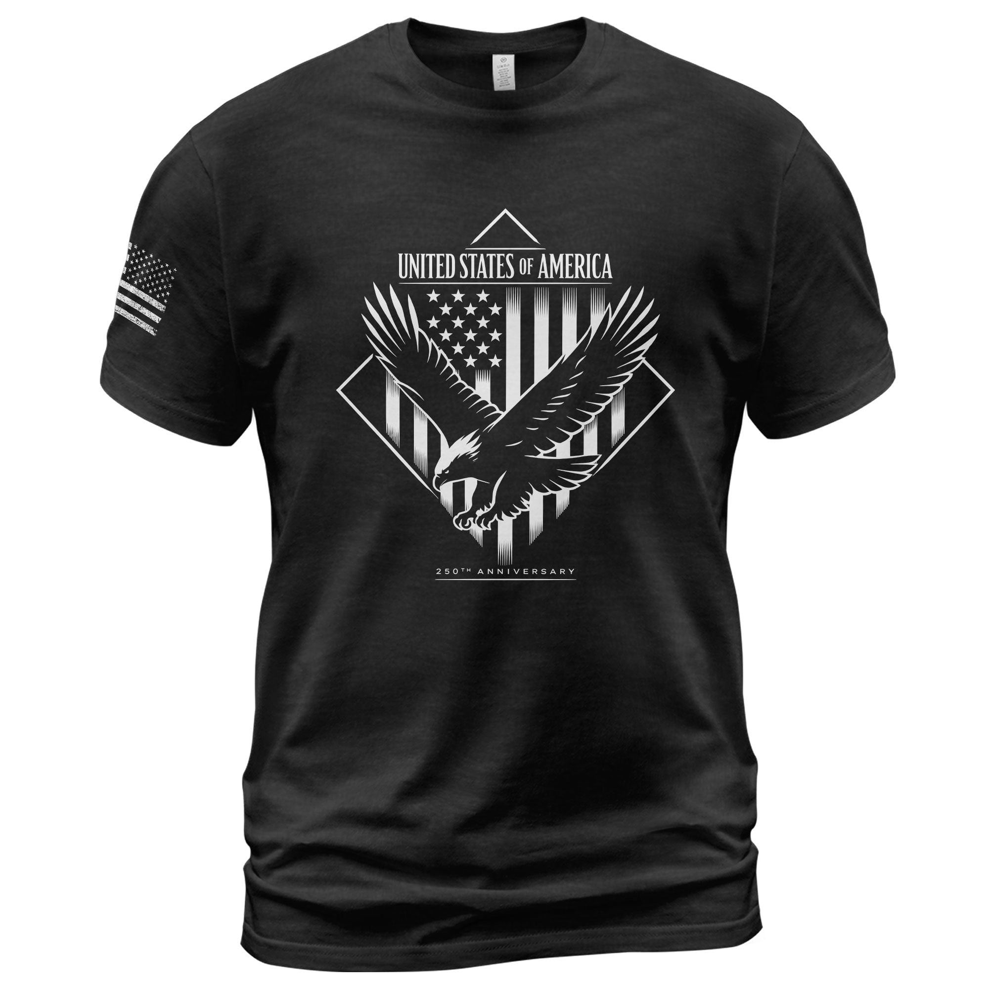 America 250th Anniversary T-Shirt White Eagle Flag 1776-2026 Minimalist Men's Tee